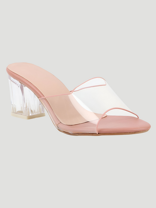 Nova Transparent Block Heels - KUCAH