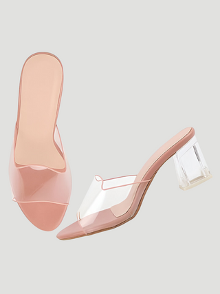 Nova Transparent Block Heels - KUCAH