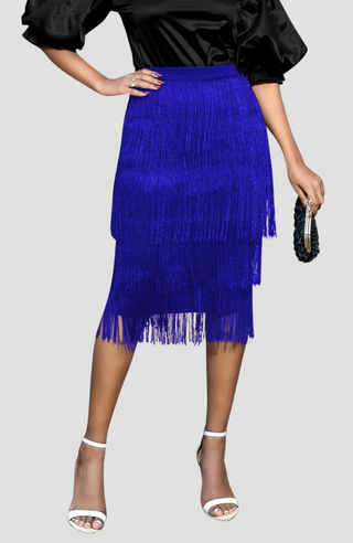 ZEBEC FRINGE SKIRT - KUCAH