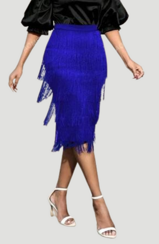 ZEBEC FRINGE SKIRT - KUCAH