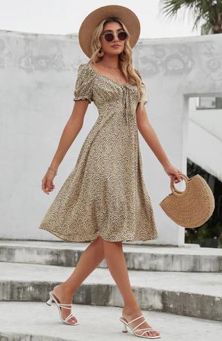 Levi Beige Dress - KUCAH