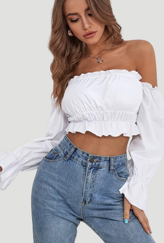 Constance Crop Top White - KUCAH