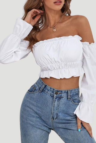 Constance Crop Top White - KUCAH