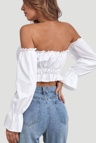 Constance Crop Top White - KUCAH