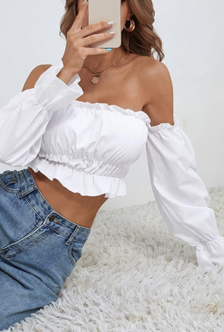 Constance Crop Top White - KUCAH