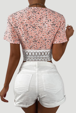 Peach-A-Boo Crop Top - KUCAH