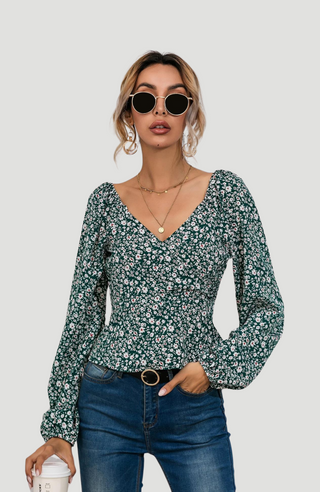 Florence Emerald Green Top  - KUCAH