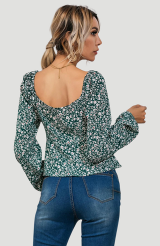 Florence Emerald Green Top  - KUCAH