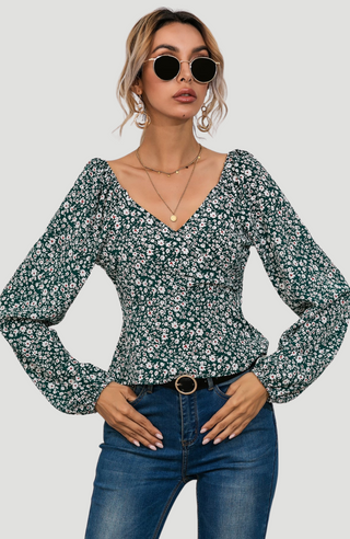 Florence Emerald Green Top  - KUCAH