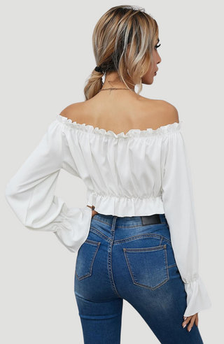 Constance Crop Top White - KUCAH