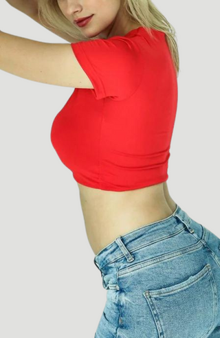 Grace Red Crop Top- KUCAH