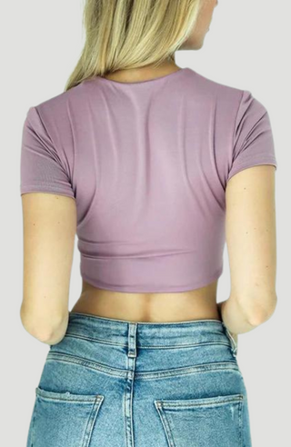 Grace Purple Crop Top - KUCAH