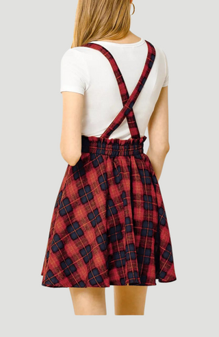 Crimson Overall Skirt - Kucah