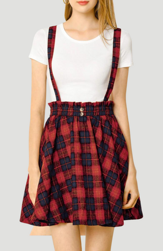 Crimson Overall Skirt - Kucah