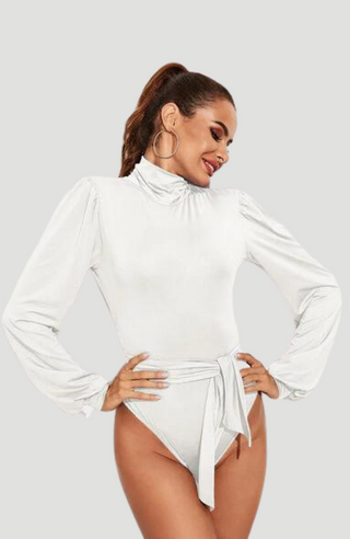 Ela White Bodysuit - KUCAH