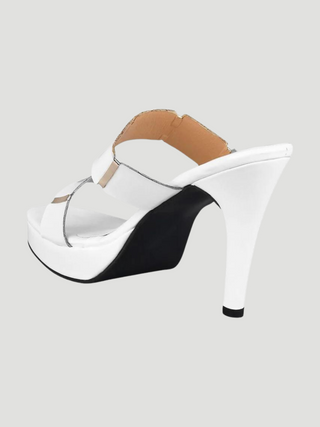 Imogen White Stiletto Heels - KUCAH