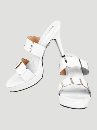 Imogen White Stiletto Heels - KUCAH