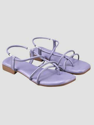 Isla Purple Flats Sandal - KUCAH