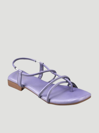 Isla Purple Flats Sandal - KUCAH