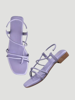 Isla Purple Flats Sandal - KUCAH