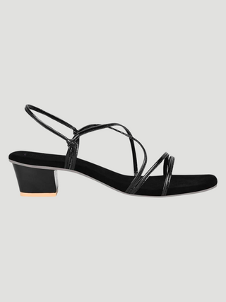 Elara Black Sandal Heels - KUCAH