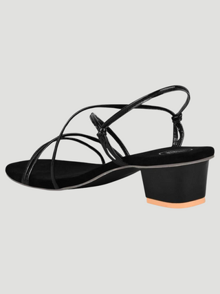 Elara Black Sandal Heels - KUCAH