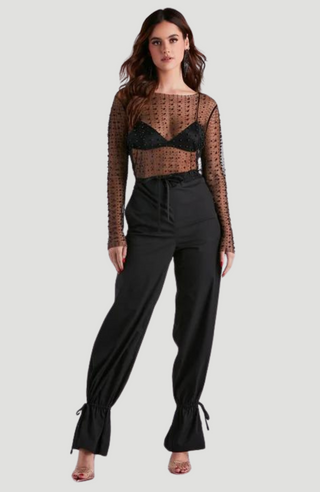 HALSEY MESH TOP - KUCAH