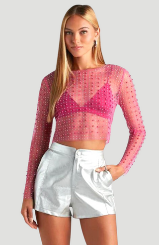 HALSEY MESH TOP - KUCAH