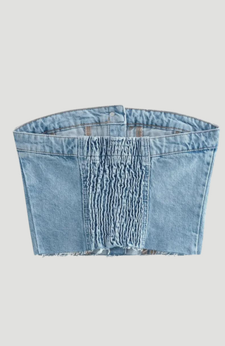 VERE DENIM CROP TOP - KUCAH