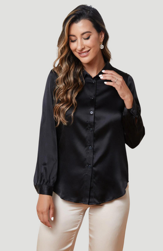 BRIONI SATIN SILK SHIRT - KUCAH