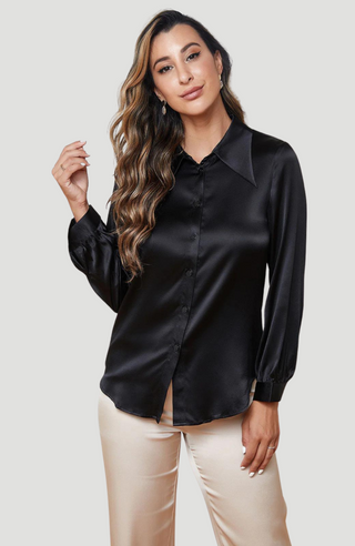 BRIONI SATIN SILK SHIRT - KUCAH