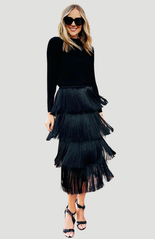 ZEBEC FRINGE SKIRT - KUCAH