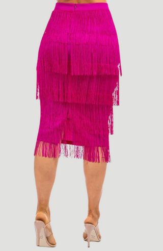 ZEBEC FRINGE SKIRT - KUCAH