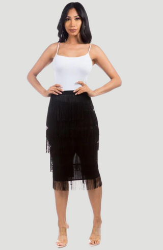 ZEBEC FRINGE SKIRT - KUCAH