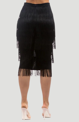 ZEBEC FRINGE SKIRT - KUCAH