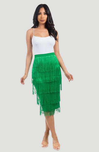 ZEBEC FRINGE SKIRT - KUCAH