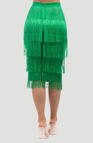 ZEBEC FRINGE SKIRT - KUCAH