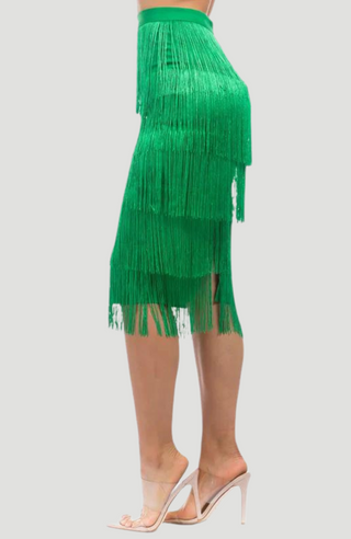 ZEBEC FRINGE SKIRT - KUCAH