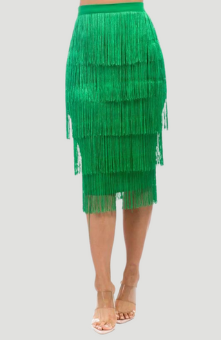 ZEBEC FRINGE SKIRT - KUCAH