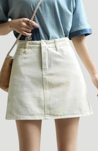 LULU DENIM SKIRT - KUCAH