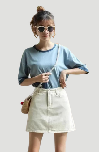 LULU DENIM SKIRT - KUCAH