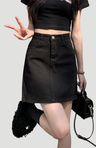 LULU DENIM SKIRT - KUCAH