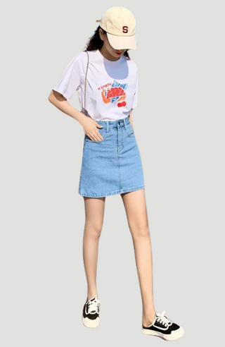 LULU DENIM SKIRT - KUCAH