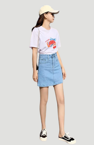 LULU DENIM SKIRT - KUCAH