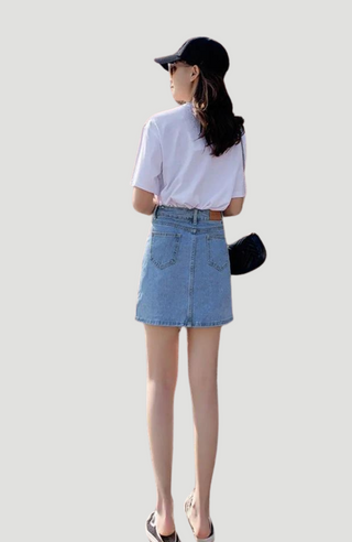 LULU DENIM SKIRT - KUCAH