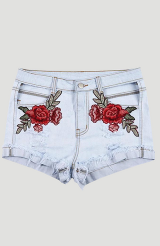 SASKIA EMBROIDERED SHORTS - KUCAH