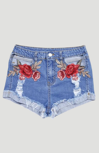 SASKIA EMBROIDERED SHORTS - KUCAH