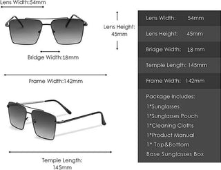 Una Square Sunglasses - KUCAH